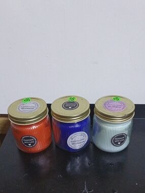 Handmade Scented Jar Candle - Blue